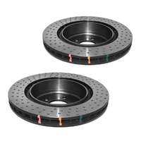 DBA DBA42361XD 4000 Series Cross-Drilled & Dimpled Brake Disc Rotor Pair 332mm