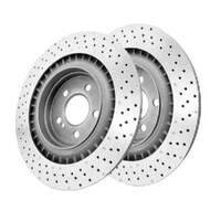 DBA DBA42691XD 4000 Series Cross-Drilled & Dimpled Brake Disc Rotor Pair 330mm