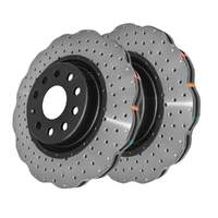 DBA DBA42806WXD 4000 Series Wave Cross-Drilled & Dimpled Brake Disc Rotor Pair 312mm