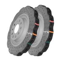 DBA DBA42830WXD 4000 Series Wave Cross-Drilled & Dimpled Brake Disc Rotor Pair 340mm