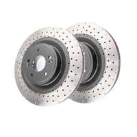 DBA DBA43342XD 4000 Series Cross-Drilled & Dimpled Brake Disc Rotor Pair 350mm