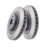 DBA DBA43700XD 4000 Series Cross-Drilled & Dimpled Brake Disc Rotor Pair 350mm