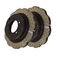 DBA DBA4419WXD 4000 Series Wave Cross-Drilled & Dimpled Brake Disc Rotor Pair 300mm