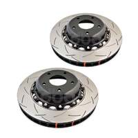 DBA DBA52018BLKXS 5000 Series Cross-Drilled & Slotted Brake Disc Rotor Pair Black Hat 350mm