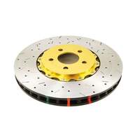 DBA DBA52068BLKRXS 5000 Series Cross-Drilled & Slotted Brake Disc Rotor Single Right Black Hat 390mm