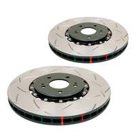 DBA DBA52072BLKS 5000 Series T3 Slotted Brake Disc Rotor Pair Black Hat 378mm