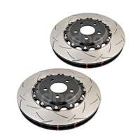 DBA DBA52102BLKXS 5000 Series Cross-Drilled & Slotted Brake Disc Rotor Pair Black Hat 355mm