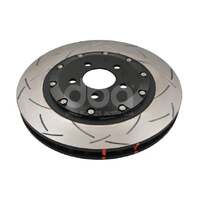 DBA DBA52224V2BLKCSL-4 5000 Series Curved Slot Brake Disc Rotor Single Left Black Hat