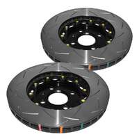 DBA DBA52358BLKS 5000 Series T3 Slotted Brake Disc Rotor Pair Black Hat 296mm