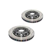 DBA DBA52364BLKS 5000 Series T3 Slotted Brake Disc Rotor Pair Black Hat 350mm