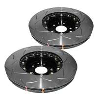 DBA DBA52645BLKS 5000 Series T3 Slotted Brake Disc Rotor Pair Black Hat 360mm