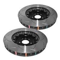 DBA DBA52778BLKS 5000 Series T3 Slotted Brake Disc Rotor Pair Black Hat 385mm