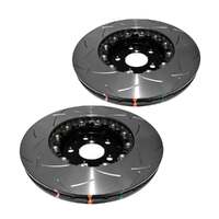 DBA DBA52832BLKS 5000 Series T3 Slotted Brake Disc Rotor Pair Black Hat