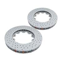 DBA DBA52844.1XD 5000 Series Cross-Drilled & Dimpled Brake Disc Floating Rotor Pair