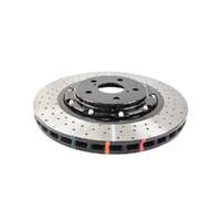 DBA DBA53922BLKXD 5000 Series Cross-Drilled & Dimpled Black Brake Disc Rotor Pair