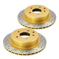 DBA DBA574X Street Series X Gold Cross-Drilled Brake Disc Rotor Pair 292mm