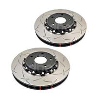 DBA DBA5928BLKXS 5000 Series Cross-Drilled & Slotted Brake Disc Rotor Pair Black Hat 324mm