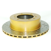 DBA STREET SERIES BRAKE ROTOR X-GOLD CROSS-DRILLED & SLOTTED