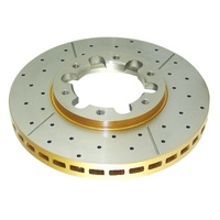 DBA STREET SERIES BRAKE ROTOR X-GOLD CROSS-DRILLED & SLOTTED