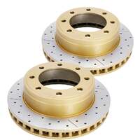 DBA DBA798X Street Series X Gold Cross-Drilled Brake Disc Rotor Pair 331mm