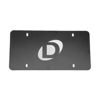 Marque Plate - Black Stainless Steel - Centered Logo