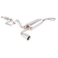 2.5in Cat-Back Exhaust w/Dual Size 4in Angle-Cut Tips - Stainless Steel (Mazda3 10-13)