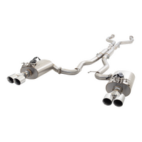 Twin 2.5in Cat-Back Exhaust w/Varex Mufflers - Matte Stainless Steel (Commodore 06-17)