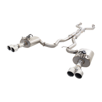 Twin 2.5in Cat-Back Exhaust w/Varex Mufflers - Matte Stainless Steel (Commodore 08-17)