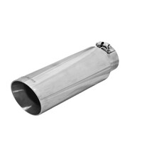 Exhaust Tip Exhaust Tip - 4.00 in. Angle Cut Polished SS Fits 3.00 in. Tubing - Clamp on