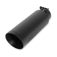 Exhaust Tip Exhaust Tip - 4.00-in. Black Angle Cut Fits 3-in. Tubing, 13.00-in. Long - Clamp On