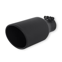 Exhaust Tip Exhaust Tip - 4.5-in. Black Angle Cut Fits 2.5-in. Tubing, 11.00-in Long - Clamp On