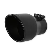 Exhaust Tip Exhaust Tip - 4.5-in. Black Angle Cut Fits 3.0-in. Tubing, 7.00-in Long - Clamp On