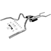 American Thunder Crossmember-Back Exhaust System Fits 1968-1972 GM A-Body, 3.00 inch Aluminized Steel -