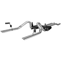 American Thunder Crossmember-Back Exhaust System Fits 1964-1966 Ford Mustang with a V8 engine, 2.5" Aluminized Pipes - Aggressive to moderate sound