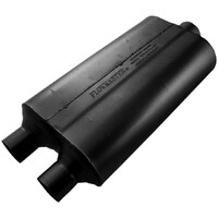 Super 50 Series Chambered Muffler Super 50 - 2.25 Dual In / 3.00 Center Out - Mild Sound