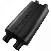 Super 50 Series Chambered Muffler Super 50 - 2.25 Dual In / 2.25 Dual Out - Mild Sound