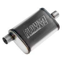 Flow FX Muffler Flow FX Muffler - 2.25 Offset In/ 2.25 Center Out - Moderate Sound - Stainless Steel