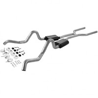 American Thunder Crossmember-Back Exhaust System Fits 1964-1967 GM A-Body 3.00-inch stainless steel system with V8 engine. - Aggressive sound