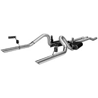 American Thunder Crossmember-Back Exhaust System Fits 1964-1966 Mustang, 2.50-inch stainless steel system. - Aggressive to moderate sound