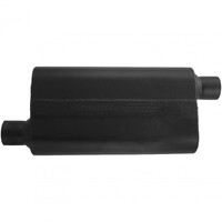 50 Series Delta Flow Chambered Muffler 50 Delta Flow® Stainless Steel - 2.50 Offset In / 2.50 Offset Out - Moderate Sound