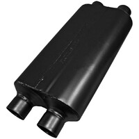 50 Series HD Chambered Muffler 50 H.D. Stainless Steel - 2.50 Dual In / 2.50 Dual Out - Moderate Sound