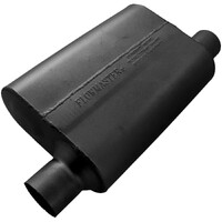 40 Series Delta Flow Chambered Muffler 40 Delta Flow® - 2.50 Offset In / 2.50 Same Side Out - Aggressive Sound