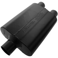 Super 44 Series Chambered Muffler Super 44 - 2.50 Center In / 2.50 Dual Out - Aggressive Sound