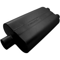 50 Series Delta Flow Chambered Muffler 50 Delta Flow® - 2.50 Center In / 2.00 Dual Out - Moderate Sound