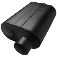 Super 40 Series Chambered Muffler Super 40 - 2.25 Offset In / 2.25 Center Out - Aggressive Sound