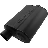 Super 40 Series Chambered Muffler Super 40 - 2.50 Offset In / 2.50 Center Out - Aggressive Sound