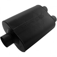 Super 40 Series Chambered Muffler Super 40 - 3.00 Center In / 2.50 Dual Out - Aggressive Sound