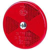 Retro Reflector Red 60mm Dia. Centre Fixing Screw