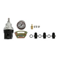 EFI BILLET BYPASS FUEL PRESSURE REGULATOR KIT 15-90 PSI Fuel Regulator 6AN Boost Reference 1:1, Gauge and Fittings