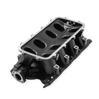 Black 351W Ford Hi-Ram EFI Manifold Base Black Ford 351W 9.5" Deck Ford Hi-Ram Intake Manifold Base